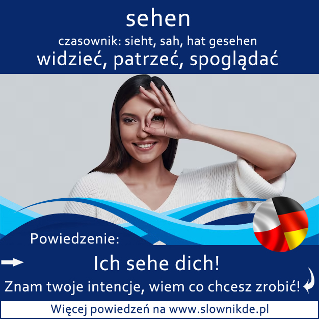 sehen - widzieć, patrzeć, spoglądać, dostrzegać, spostrzegać